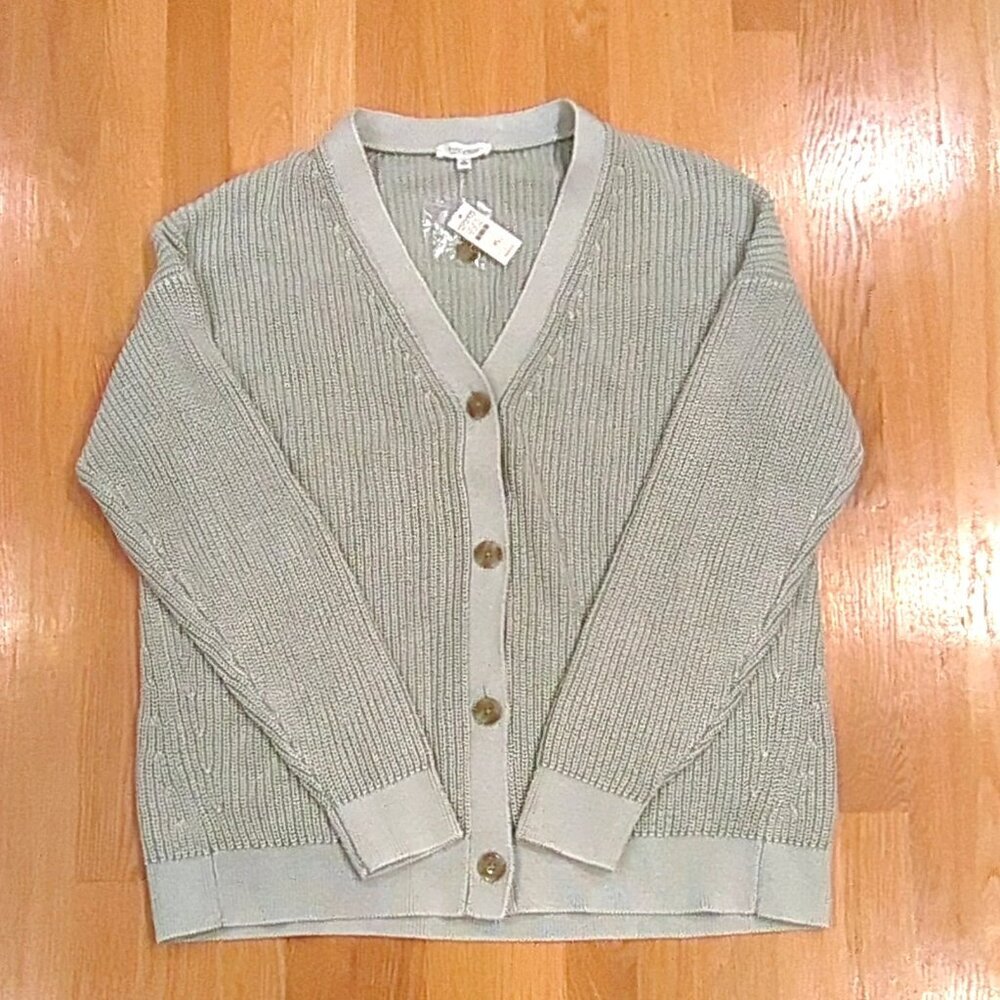 Haven Well Within Cardigan XL Seafoam Green Organic Cotton Cottage Coastal Beach - Picture 2 of 6